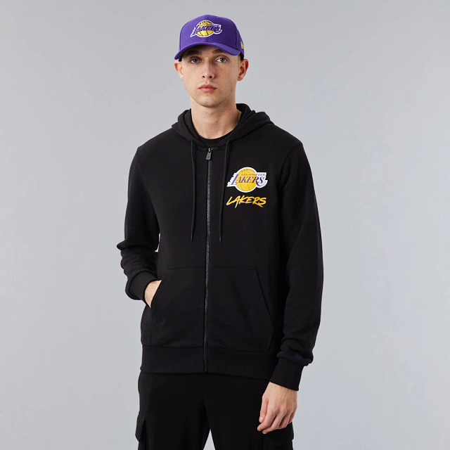 Felpa LA Lakers NBA Core Full Zip nera