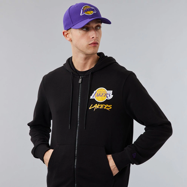 Felpa LA Lakers NBA Core Full Zip nera