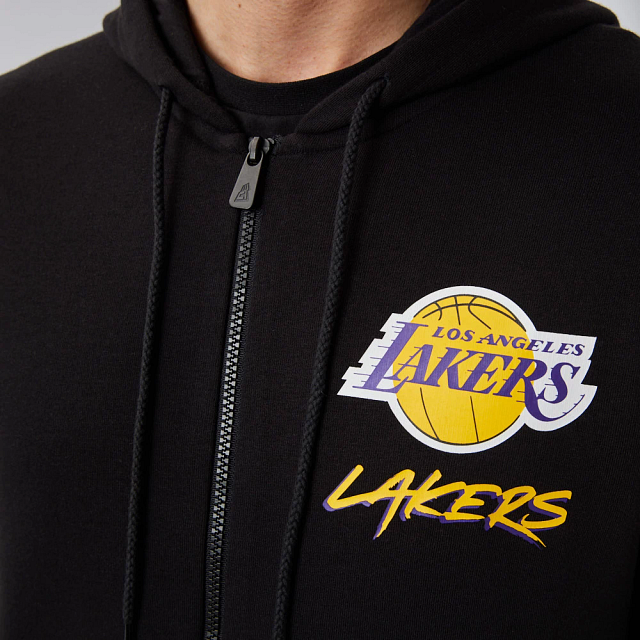 Felpa LA Lakers NBA Core Full Zip nera