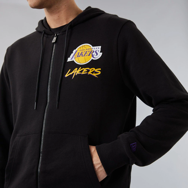 Felpa LA Lakers NBA Core Full Zip nera