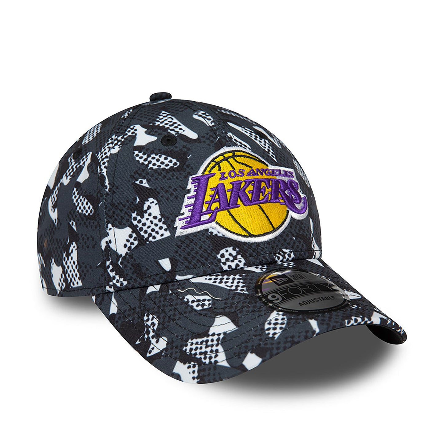 9FORTY LA Lakers NBA Seasonal Print Nero